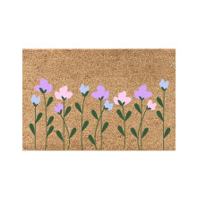Skridsikker gulvmåtte i polyester med blomstermotiv, 1 stk.