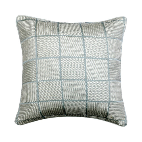 HomeCentric pudebetræk blå chevron jacquard 18x18