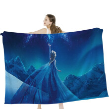 Plaid en flanelle 152 x 127 cm, motif La Reine des Neiges