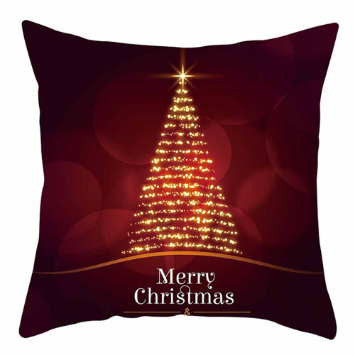 Housse de coussin de Noël pêche (1 pièce) 1