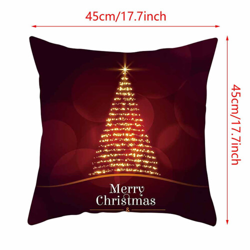 Housse de coussin de Noël pêche (1 pièce) 2