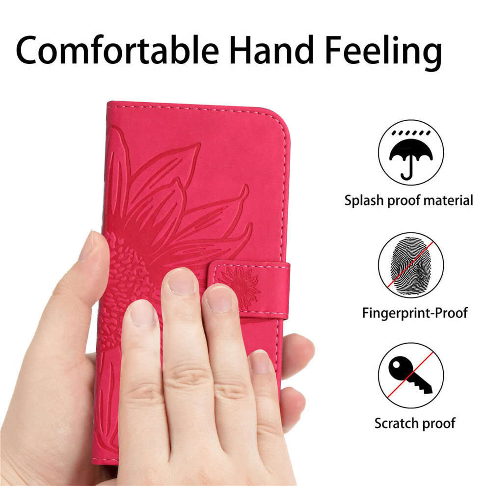 (Rose) Phone Cover For Motorola Edge 70 Fusion+ 5G / Motorola Edge 70 Fusion 5G Case Sunflower Imprint Leat 6914290834952