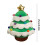 Almofada decorativa de Natal em formato de árvore, verde e macia. 3