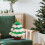 Almofada decorativa de Natal em formato de árvore, verde e macia. 5