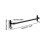 Porte-serviettes double en aluminium noir – Barre 2