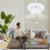 Ventilateur de plafond E27 avec éclairage LED à intensité variable, silencieux, 26 cm (10,2 pouces). 5