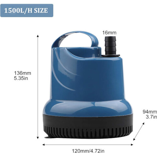 Pompe à eau submersible 1500 L/h 20 W 230 V 1