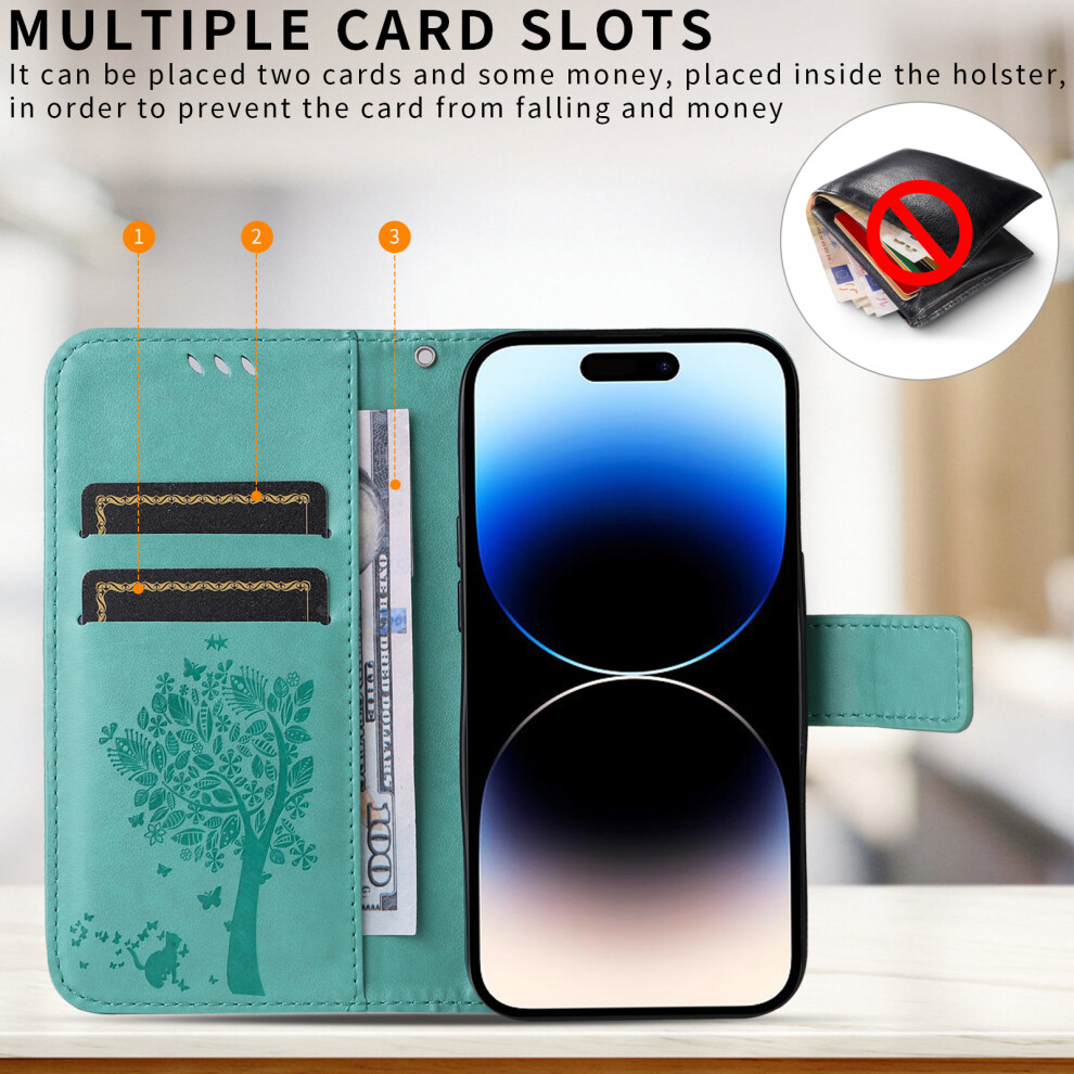 (Green) Phone Cover For Xiaomi Poco X8 Pro 5G / Xiaomi Redmi Turbo 5 5G Phone Case With Stand Cat Tree Patte Green 6914299820413