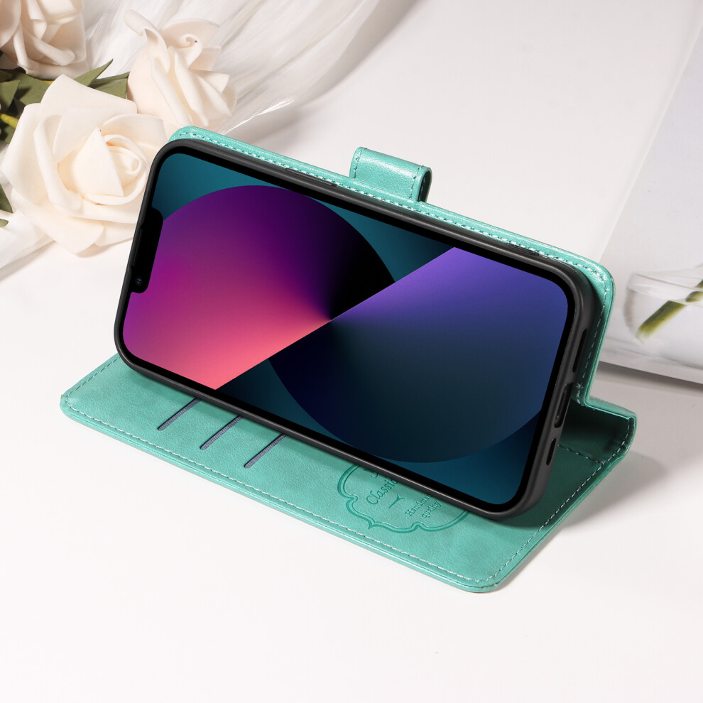 (Green) Phone Cover For Oneplus 15T 5G Leather Case Butterfly Floral Imprint Wallet Stand Cover Green 6914294142756