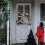 Κουρτίνα για το Halloween με θέμα το αίμα και τον τρόμο, σιλουέτα παραθύρου 4