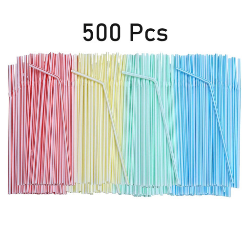 Canudos de plástico flexíveis e dobráveis Staron, 500 unidades, 25 cm 1
