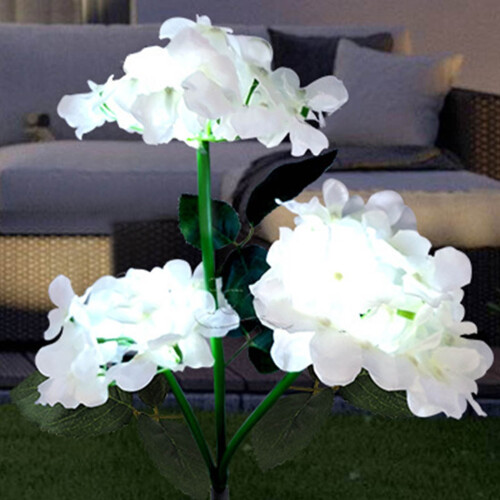 Luzes solares de LED para jardim de rosas, decoração externa. 2