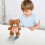 Blue Bear Plush Toy with Scarf - 10 Inch, Weighted Paws, 5
