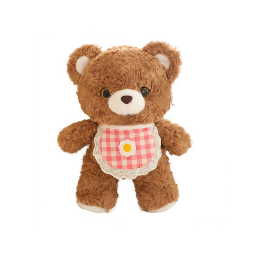 Blue Bear Plush Toy with Scarf - 10 Inch, Weighted Paws, 1
