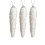 Christmas ornament white foam tree pendant with glitter 2