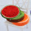 Oreiller rond et doux Windfall orange kiwi pastèque fruits 3D 4