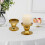 Iron Round Holder Stand – Gold or Black, 6.5 cm 4