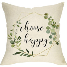 Oliivinoksakranssi-tyynynpäällinen maalaistalon sisustus 18x18