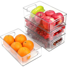 Clear Stackable Fridge Storage Bin - Large Yellow