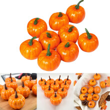 Schaumstoffkürbisse Deko-Set Orange Herbst 12-teilig