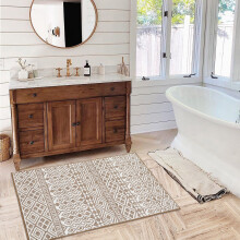 Boho Moroccan rug washable non-slip soft abstract carpet 2'