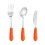 Karottenförmiges Kinderbesteck-Set – Edelstahl & Keramik 1