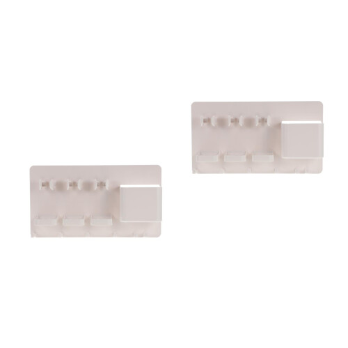 2Pcs ABS Bathroom Toothpaste Holder Wall Mounted Organizer White 1