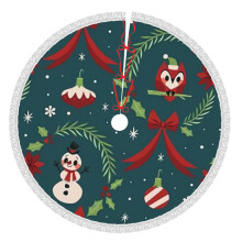 Jupe de sapin de Noël rustique, décoration hivernale, 76 cm (30 pouces)