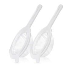 2-Piece White Nylon Mesh Strainer Set 100 & 400 Mesh