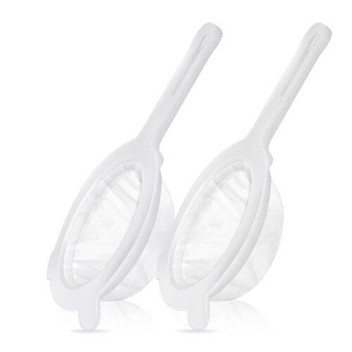 2-Piece White Nylon Mesh Strainer Set 100 & 400 Mesh
