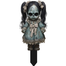 Decoración de jardín zombie de Halloween con ojos que brillan en la oscuridad