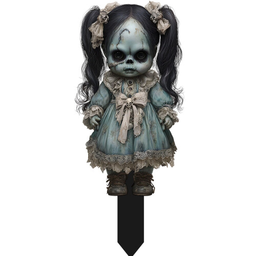 Décorations de jardin zombies pour Halloween avec yeux phosphorescents