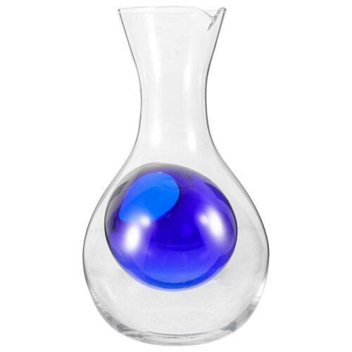 Carafe à vin en verre bleu 16,9 cm