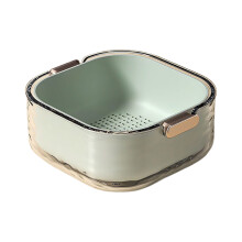 Escorredor de Camada Dupla com Tampa, PET, 22x20,5x10cm