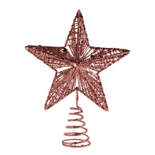 Décoration étoile rose pour sapin de Noël (1 pièce)