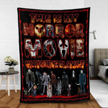 Pătură de film de groază cu tematică de Halloween, 50x60 inch
