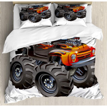 Set de huse de pilotă Monster Truck, 3 piese, portocaliu cărbune