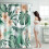 Tropiskt grönt duschdraperi 180x180 cm vattentätt polyester 1