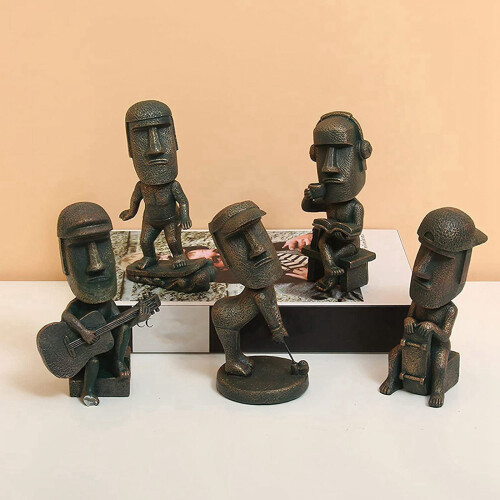 Statue de l'île de Pâques en résine (1 pièce)