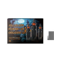 Witch & Pumpkin Halloween Decor Set – Detachable,