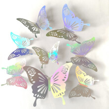 Lot de 12 stickers muraux papillons 3D colorés pour la maison et les meubles