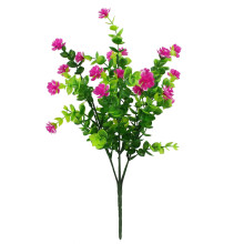 Bouquet de mariée artificiel rose fuchsia, 10 pièces