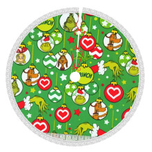 Saia para árvore de Natal de 122 cm (48 polegadas) em poliéster para decoração natalina.