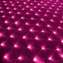 200 LED Ροζ Εξωτερικά Φωτιστικά Δικτύου 8 Λειτουργίες 3x2 μ.