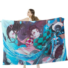 Couverture en flanelle Ă motif Demon Slayer 50 x 40 pouces
