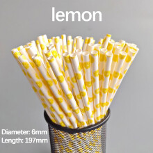 Pailles en papier kraft à motif de fruits (100 pièces)