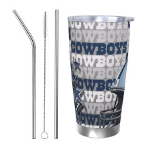 Cowboys Football-tema Reisekopp i rustfritt stål 20oz