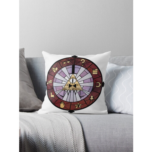 Capa de almofada AIVO Bill Cipher em linho, dupla face