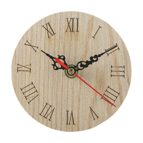 Horloge murale en bois style rétro classique 12 cm