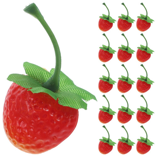 30 realistische plastic aardbeimodellen